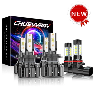 For Jaguar XJ8 1998-2003 Combo 6x LED Headlight High/Low + Fog Light Bulbs Kit - Image 1 of 4