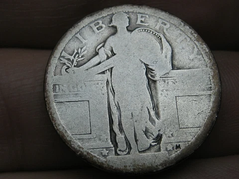 Dateless Silver Standing Liberty Quarter, Type 1 Variety Minted in 1916 and 1917 Cover