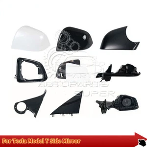 Side Mirror Cover Lower Shell Frame For Tesla Model Y 2019 2020 2021 2022 2023 - Picture 1 of 35