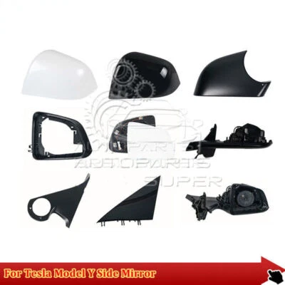 Side Mirror Cover Lower Shell Frame For Tesla Model Y 2019 2020 2021 2022 2023 - Image 1 of 4