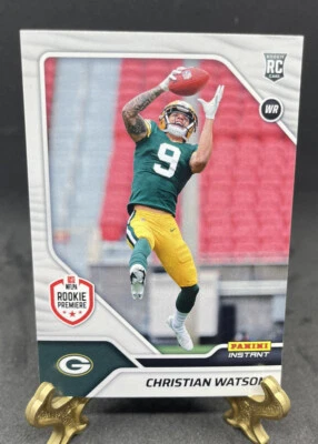 2022 NFL PANINI INSTANT RPS FIRST LOOK PACKERS CHRISTIAN WATSON RC SP 1/942 - Image 1 of 2