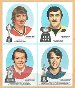 1972-73 Trophäensieger Clarke, Espo, Cournoyer aus Maple Leaf Gardens Kalender - Bild 1 von 2