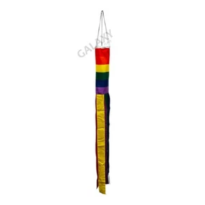 Rainbow Pride Flag Windsock 5ft Long Shiny Poly Windsock /Rainbow Flag - Picture 1 of 2