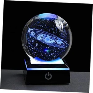 3D Solar System Model Crystal Ball 80mm 3.15inch - Outer Space Astronomy Gifts  - Picture 1 of 7