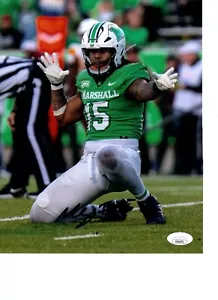 MIKE GREEN MARSHALL THUNDERING HERD SIGNED 8X10 PHOTO W/JSA COA #2 - Picture 1 of 1