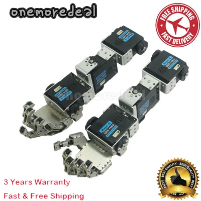 Humanoid Robot Left+Right Hand Arm Fingers Manipulator w/ Servo for Robotics #om - Image 1 of 4