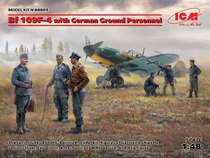 ICM 48805 Messerschmitt Bf 109F-4 with German Ground Personnel 1/48 - Afbeelding 1 van 2
