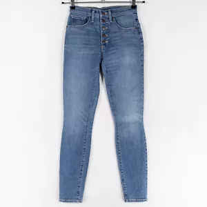 Lucky Brand Jeans Damen 0/25R blau Bridgette Hochhaus dünn mit Knopf Fly Stretch - Bild 1 von 9