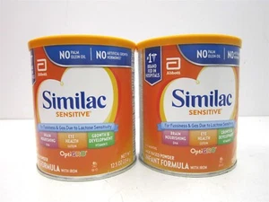 Similac 12.5oz. Sensitive Powder Baby Formula 06/01/2025 - Lot of 2 - Picture 1 of 3