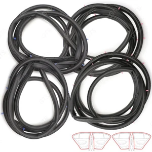 Fits Honda Civic DX EX LX 4Dr 2001 - '05 Set 4Dr Door Rubber Seal Weatherstrip - Picture 1 of 8