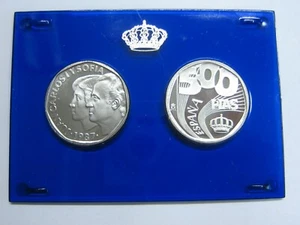 SPAIN 500 PESETAS 1987 PRUEBA EN ACERO PROOF ANVERSO Y REVERSO 2 PIEZAS - Imagen 1 de 2