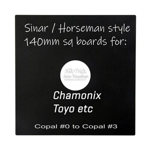 Chamonix, Sinar & Gibellini Lens Boards 140mm x 140mm Copal #0 to Copal #3 - Picture 1 of 12