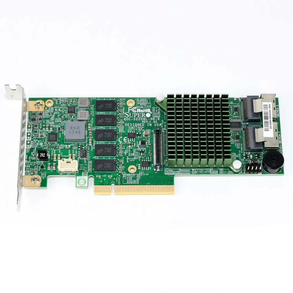 Supermicro AOC-S2208L-H8iR 1GB 8-Port SAS2 6Gbps PCI-e 3.0 RAID Controller SFF - Image 1 of 1