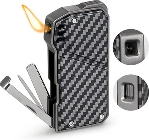 Scotte Pipe Lighter, Refillable Butane Lighter with 3 Black and Gray  - Picture 1 of 6