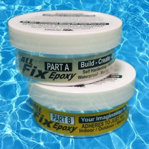 2 Part A+B EPOXY Putty 8oz Kit Waterproof Sculpting Modeling Repair Pool Marine - Picture 1 of 13