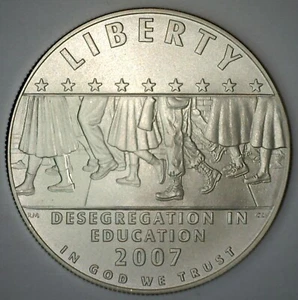 BU 2007 P Little Rock Silver Dollar COIN ONLY Commemorative No Box or COA - Picture 1 of 4