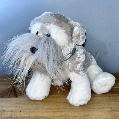 Ganz Webkinz Plush Schnauzer Dog Stuffed Animal NO CODE HM159 Tan Gray & White - Image 1 of 4