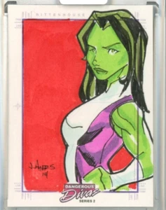 2014 Rittenhouse Marvel Dangerous Divas Series2 Sketch Card SketchaFEX【1/1】 - Picture 1 of 2