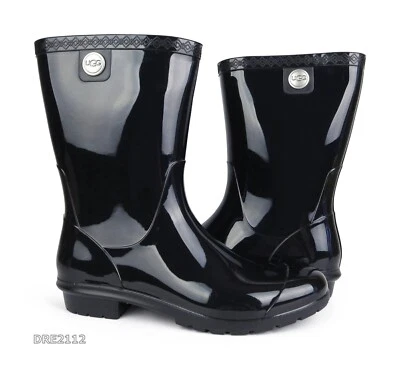 UGG Sienna Black Rain Boots Womens Size 10 -NIB- - Image 1 of 4