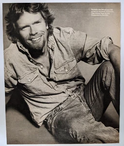 GAP Clothing Richard Branson Virgin Orig 1990 Rolling Stone anuncio 9,5x12" - Imagen 1 de 1