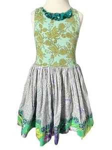 Matilda Jane Platinum Crysta Floral Tank Dress GUC  Size 4 # 1/9 - Picture 1 of 6