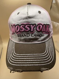 Gorra de baile Mossy Oak Distressed para mujer/bordada ajustable rosa-marrón  - Imagen 1 de 10