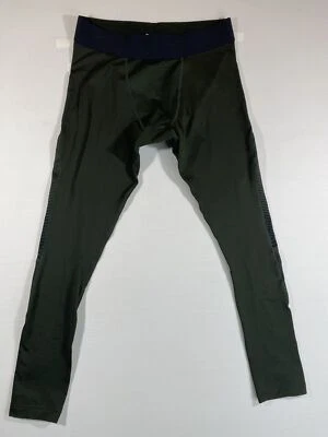 Leggings Under Armour feminina grande ioga roupa ativa listras verdes/pretas - Imagem 1 de 4