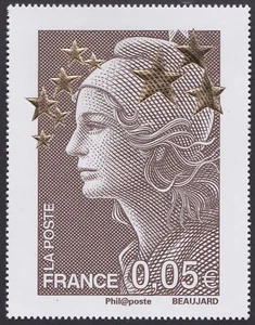 2012 FRANCE N°4662B** Maxi Marianne de l´Europe Etoiles d´Or (à 0,05€) 60x78mm - Imagen 1 de 1