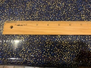 Metallic Gold Dots-Moonlight Dot-Indigo By the Yard-Beautiful-44" wide - Picture 1 of 2