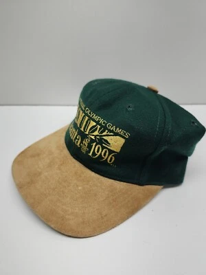 Vintage Atlanta 1996 Olympics SnapBack Hat Green Centennial Games Cap Rare  — 第 1/4 张图片