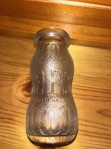 Hollywood, Calif. Bireleys 6 3/4 Oz. Round Embossed Milk Bottle CALIFORNIA CAL - Picture 1 of 4