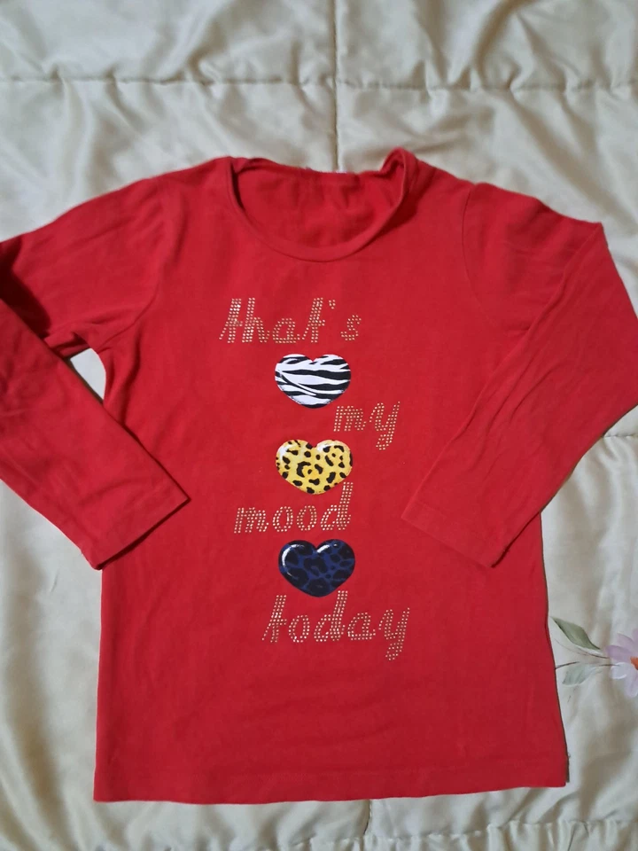 T-shirt  LIU-JO BAMBINA 8/9 ANNI IN COTONE COLORE ROSSO USATO - Imagem 1 de 3