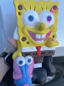Nickelodeon Spongebob Schwammkopf mit Gary der Schnecke 10" Münze Sparschwein - Bild 1 von 3