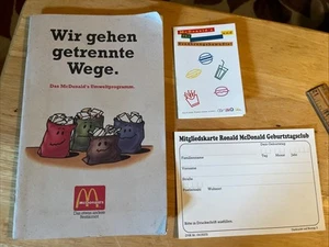 Manuel de l'employé Mcdonald's Allemagne 2 autres objets vintage - Photo 1/13