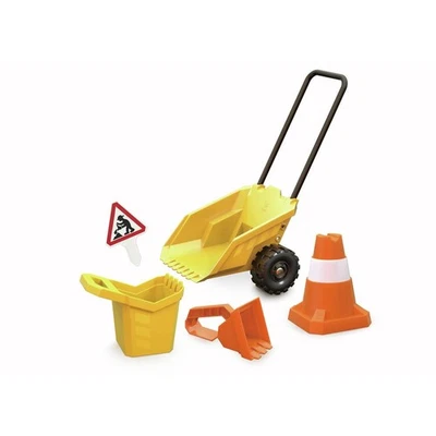 Hape Sandspielzeug-Set Baustelle mit Karre Baggerschaufel Baueimer ab 3 Jahren - Bild 1 von 4