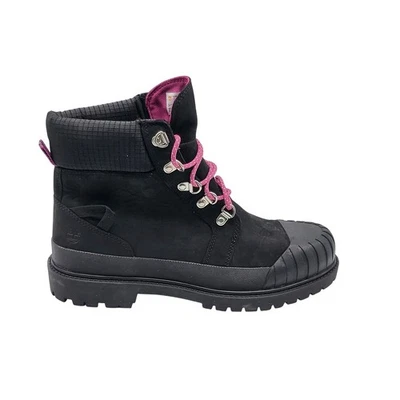 Timberland Waterproof Ankle Boots Black Pink Accent Womens US 8.5 - Image 1 of 4