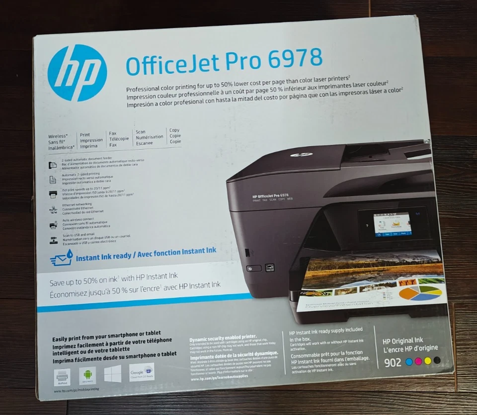 HP Office Jet Pro 6978 All-in-One Wireless Printer - NEW - Box in damaged - Image 1 of 1