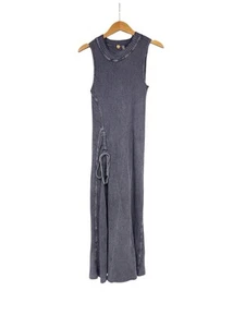 Free People FP One Natasha Thermal Waffle Dress in Navy Sleeveless High Neck S - Picture 1 of 6