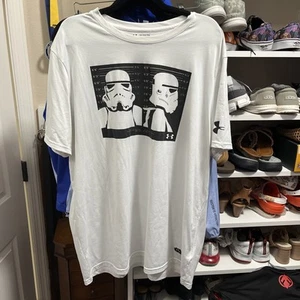 Under Armour Stormtrooper Shirt Black HeatGear Loose Alter Ego Mens Size 2-XL - Picture 1 of 5