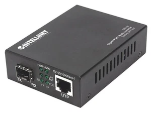 Convertisseur multimédia Intellinet Gigabit PoE+, 1 x port 10/100/1000Base-T RJ45 vers 1 x - Photo 1/11
