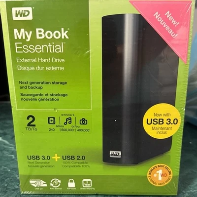 WD My Book 2TB External Hard Drive Storage USB 3.0 File Backup & Storage - NEW - Image 1 of 4