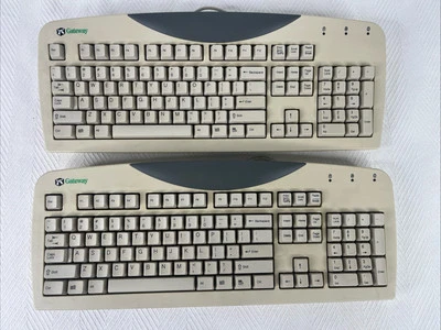 Gateway SK-9921 PS/2 Wired White Mechanical QWERTY Keyboard (2x) - Image 1 of 4