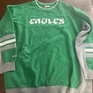 Philadelphia Eagles Mitchell & Ness Kelly Sudadera Verde Cuello Redondo - Para Hombres 4XLT - Imagen 1 de 9