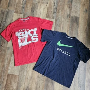 Nike Youth Medium Boys' T-Shirt Lot – Navy & Red Graphic Tees - Picture 1 of 8