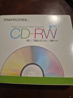 Set of 5 CD-RW 12X700/MO/80min - Image 1 of 2