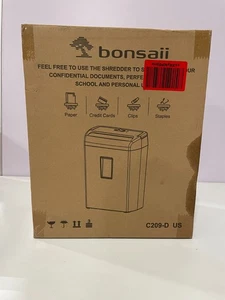 Bonsaii 10-Sheet Cross Cut Paper Shredder,5.5Gal HomeOffice Heavy Duty SHR C209D - Picture 1 of 2