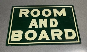 Vintage Room And Board Apartment Metal Sign ~ Green - Picture 1 of 4