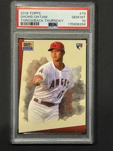 2018 Topps Throwback Thursday #TBT Online #79 Shohei Ohtani PSA 10 Gem RC - Picture 1 of 2