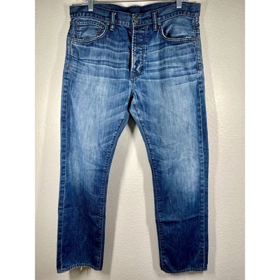 Gap Original Fit Jeans Distressed Denim 1969  Mens Size 33x30 button fly blue - Image 1 of 4