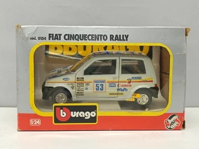 Fiat Cinquecento Rally 1995 #53 - Burago 1:24 Made in Italy Usato in box - Immagine 1 di 4